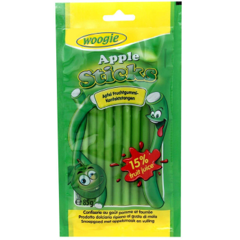 Woogie Apple Sticks Żelki Jabłkowe Nadziewane 85 g