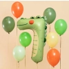 Balon foliowy urodzinowy cyfra "7" - Krokodyl 49x73 cm