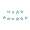 Baner napis na baby shower gwiazdki jasnoniebieskie 290cm x 16,5cm