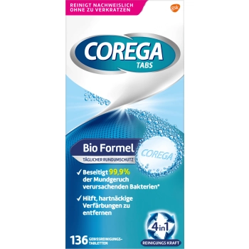 Corega Tabs Tabletki do Czyszczenia Protez Zębowych 136 szt.