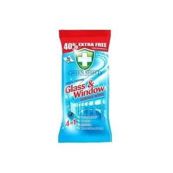 Green Shield Glass & Window Chusteczki Nawilżone do Szkła i Okien 70 szt.
