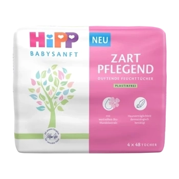 Hipp Zart Pflegend Chusteczki Nawilżone 4 x 48 szt.