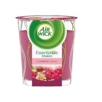Air Wick Essential Oils Cranberry Świeca Zapachowa 105 g