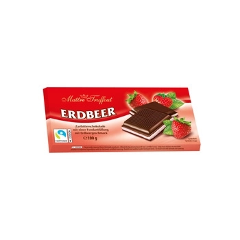 Maitre Truffout Czekolada Nadziewana Truskawkowa 100 g