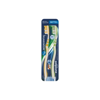 Eurodont Interdental Szczoteczka do Zębów Mittel-Średnia 2 szt.