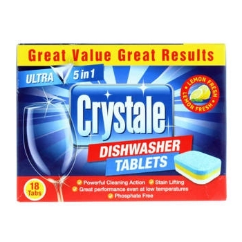 Crystale Ultra 5in1 Lemon Fresh Tabletki do Zmywarki 18 szt.