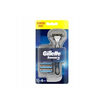 Gilette Sensor 3 Starter Pack Uchwyt + 4 nożyki