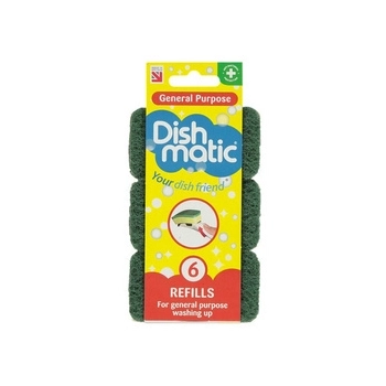 Dishmatic Refills Gąbka do Naczyń Wkłady Uzupełniające 6 szt.