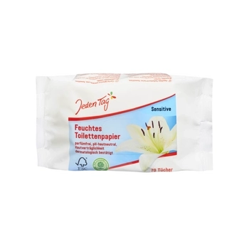 Jeden Tag Nawilżony Papier Toaletowy Sensitiv 70 szt.