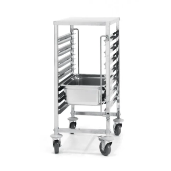 Wózek do transportu pojemników 7 x GN 1/1 z blatem roboczym - Hendi 810668