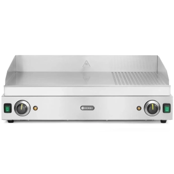 Płyta grzewcza grillowa Profi Line gładka-ryflowana podwójna do pracy ciągłej 3500W - Hendi 203163