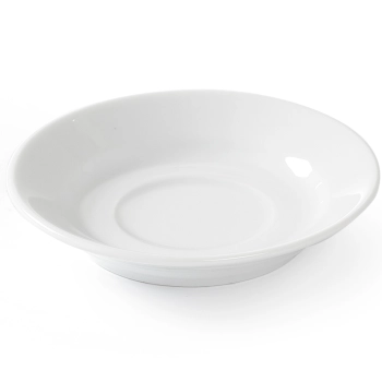 Spodek do filiżanki do kawy OPTIMA biała porcelana śr. 90mm zestaw 12szt. - Hendi 770917