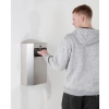 Kosz z ramką na worek na śmieci odpadki naścienny z popielniczką stal nierdzewna 328x164x541mm