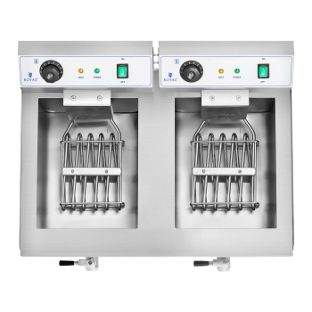 Frytkownica frytownica gastronomiczna dwukomorowa z kranami 230V 2x16L