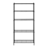 Regał magazynowy druciany ażurowy kolor czarny 180x90x35cm do 150kg