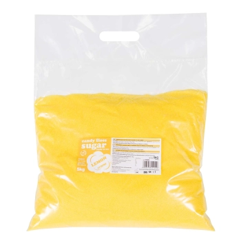 Kolorowy smakowy cukier do waty cukrowej żółty o smaku cytrynowym 5kg