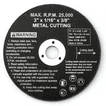 Tarcza do szlifierki pneumatycznej MSW 75mm 3'' METAL
