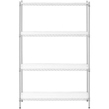 Regał warsztatowy chromowany ażurowy 4 półki + 4 maty do 1 t 1000 kg 120x45x180 cm