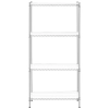 Regał warsztatowy chromowany druciany 4 półki + 4 maty do 1 t 1000 kg 90x45x180 cm