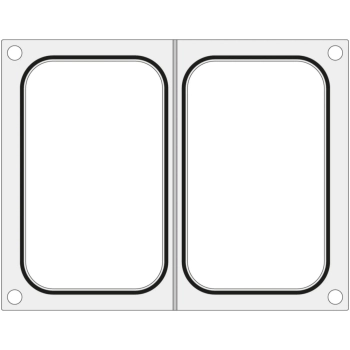 Matryca forma do zgrzewarki Duni DF10 na dwie tacki pojemniki 178x113 mm - Hendi 805794
