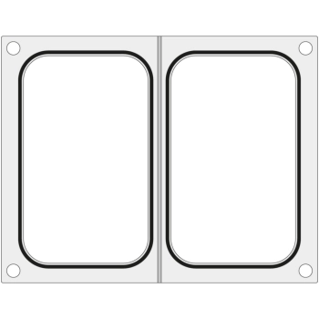 Matryca forma do zgrzewarek MCS na dwie tacki pojemniki 178x113 mm - Hendi 805459
