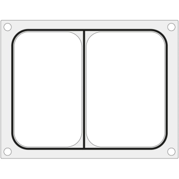 Matryca forma do zgrzewarki CAS CDS-01 na tackę dwudzielną 227x178 mm - Hendi 805398