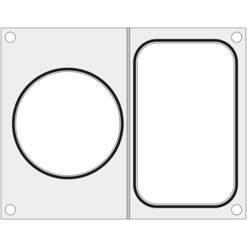Matryca do zgrzewarki CAS CDS-01 na tackę bez podziału 178x113 mm + pojemnik śr. 115 mm - Hendi 805428