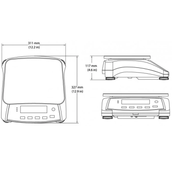 Waga stołowa przemysłowa profesjonalna z akumulatorem RANGER 3000 15kg / 0.5g - OHAUS R31P15