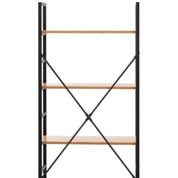 Regał na książki dekoracje ze stalową ramą loft industrialny maks. 150 kg 4 PÓŁKI