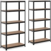 Regał magazynowy metalowy 5 półek 875 kg 90 x 40 x 180 cm szaroniebieski 2 szt.