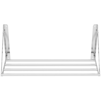 Półka ścienna składana ze stali nierdzewnej do 40 kg 80 x 30 cm