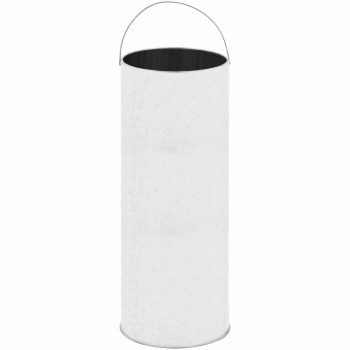 Kosz na odpady śmieci miejski zewnętrzny okrągły śr. 250 x 610 mm STAL srebrny