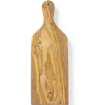 Deska do serwowania z drewna oliwnego z uchwytem 400 x 140 x 18 mm - Hendi 505250