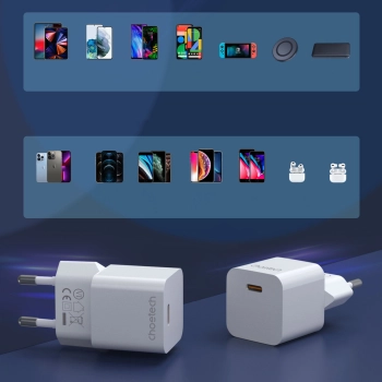 Ładowarka sieciowa 20W USB Typ C biały
