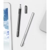 Dwustronny pojemnościowy rysik disc stylus + żelopis długopis srebrny