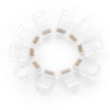 Wtyczka końcówka skrętki RJ45 8P8C UTP Cat. 5 5e przezroczysty 100szt.