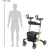 Balkonik chodzik czterokołowy składany dla seniora z siedziskiem i torbą do 136kg