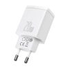 Szybka ładowarka sieciowa Compact USB USB-C 20W 3A PD QC 3.0 biały
