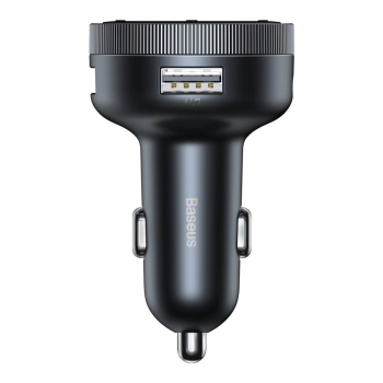Transmiter FM odtwarzacz MP3 ładowarka samochodowa LED 2x USB Bluetooth czarny