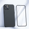 Etui pokrowiec do iPhone 13 obudowa na tył i przód + szkło hartowane czarny