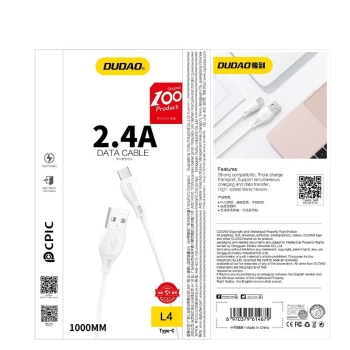 Przewód kabel do iPhone USB - Lightning 2.4A 1m biały