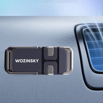 Uchwyt na telefon samoprzylepny magnetyczny z organizerem do kabli czarny