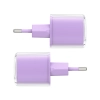 Ładowarka sieciowa z wyświetlaczem PD 30W GaN3 USB-C fioletowa