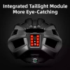 Kask rowerowy MTB z wbudowanymi diodami LED USB czerwone światło czarny
