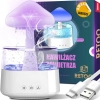 Nawilżacz powietrza dyfuzor do aromaterapii grzybek deszcz 7 kolorów LED 450 ml