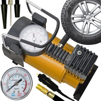 Kompresor samochodowy sprężarka pompka 4 końcówki 12 V 150 PSI