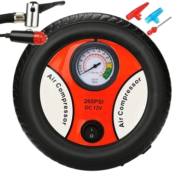 Kompresor samochodowy sprężarka pompka do kół opon piłek materacy 12 V 260 PSI