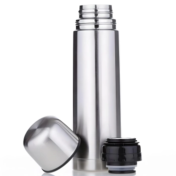 Termos turystyczny próżniowy do kawy herbaty STAL 500 ml - srebrny