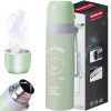 Termos turystyczny próżniowy do kawy herbaty z uchwytem STAL 500 ml - zielony