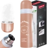 Termos turystyczny próżniowy do kawy herbaty z uchwytem STAL 500 ml - brązowy
